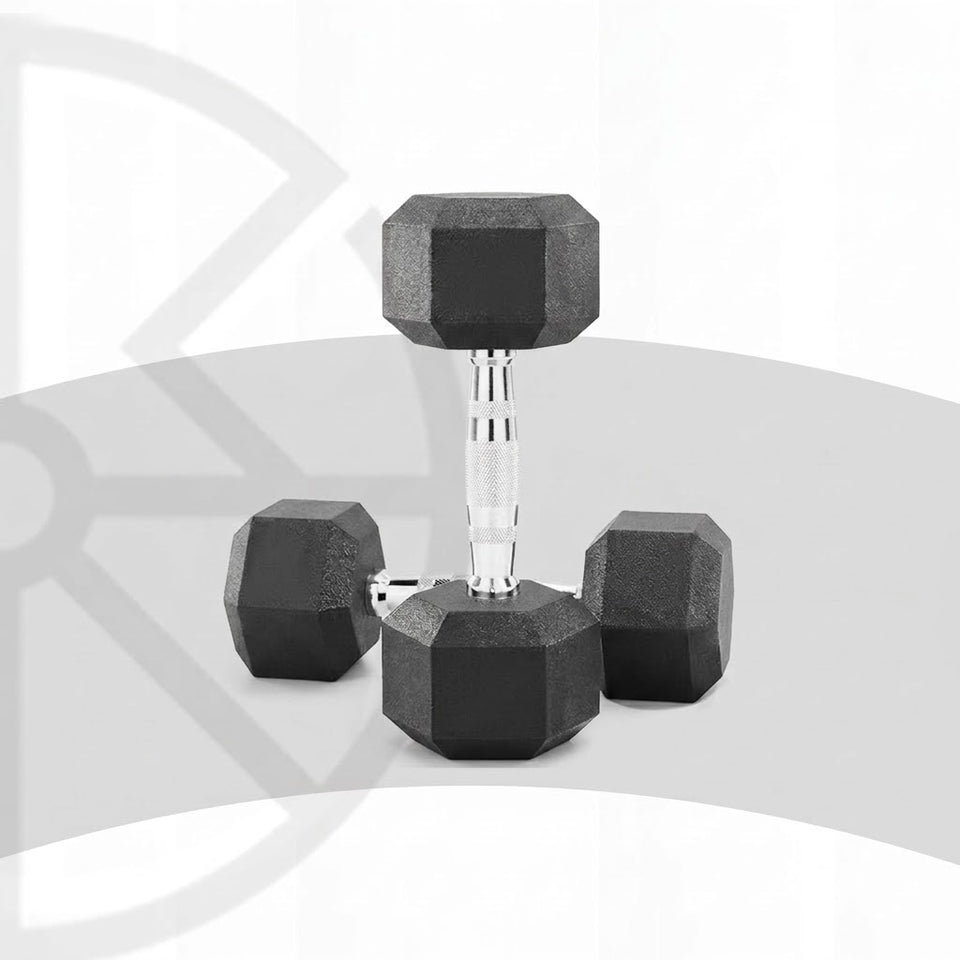 Hexagonal Rubber Dumbbell