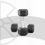 Hexagonal Rubber Dumbbell