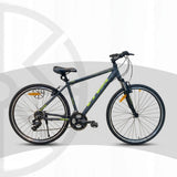 Viva Tour 2.0 Hybrid Bike – 21 Speed with Aluminum Frame & V-Brakes (Green)