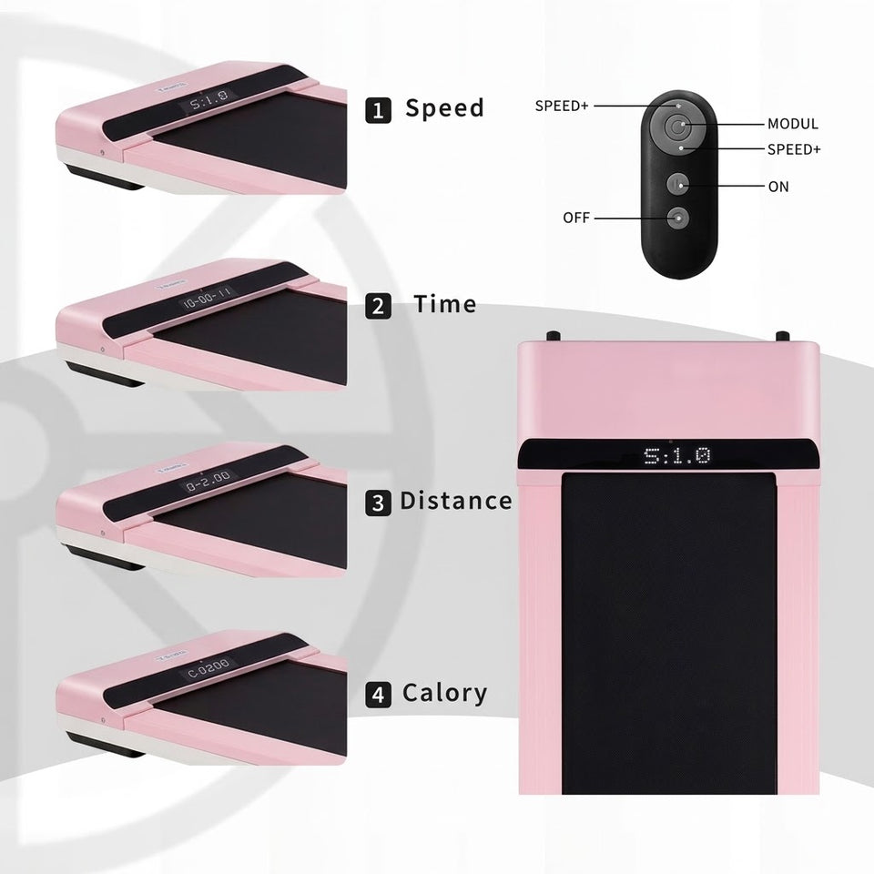 Icon 3100 Walking Pad Treadmill Bearing Remote Control All Measurements Display Compact Easy Storage Up To 90 Kg