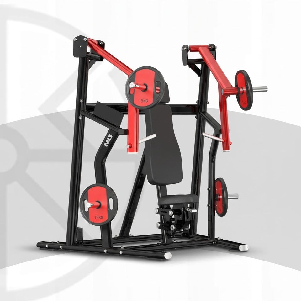 Incline Chest Press Machine – HM-01 (Plate Loaded) – commercial gym equipment available at Train & Ride Egypt