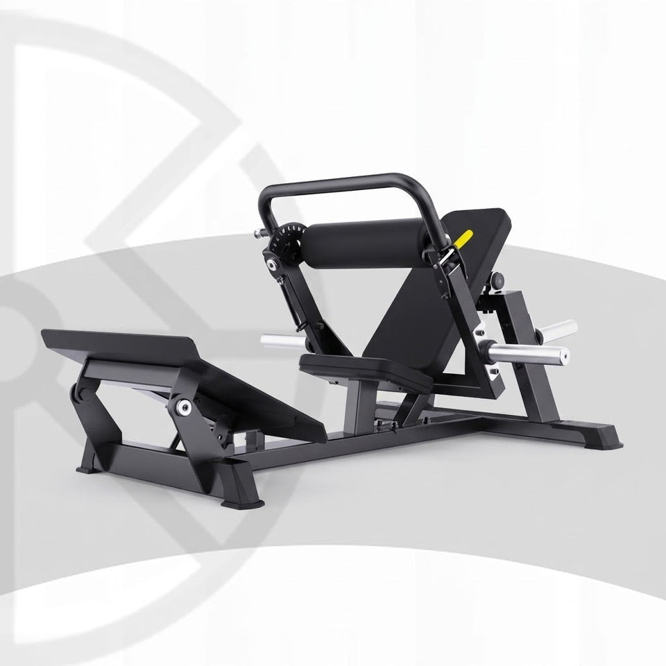 Walk-Through Hip Thrust Machine – A602 (Plate Loaded) – commercial gym equipment available at Train & Ride Egypt