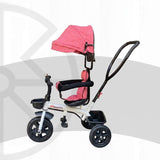 Kids Tricycle with Push Handle, Canopy & Storage (Pink)