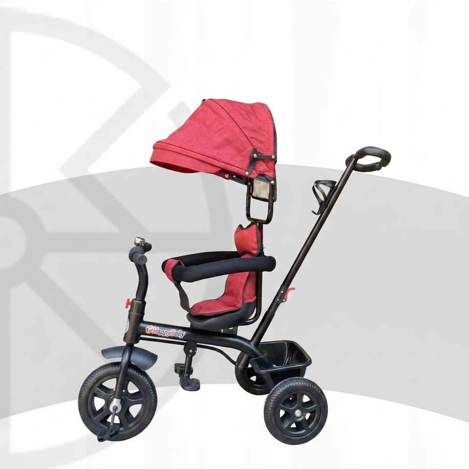 Kids Tricycle with Push Handle, Canopy & Storage (rad)